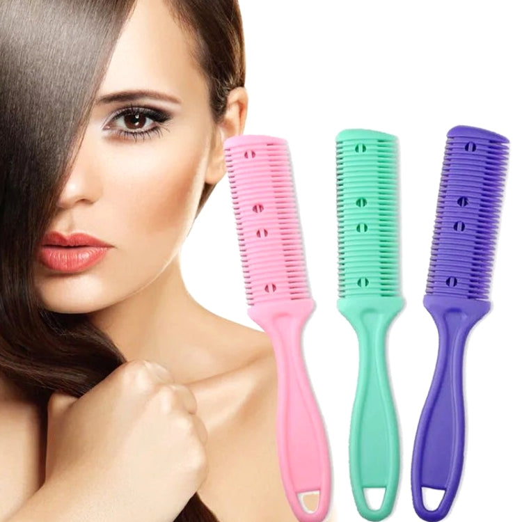 3pcs Hair Tools Double-sided Knife Hair Comb Hair Bangs Trimmer Thinning Device Hair Clipper,  Random Color Delivery, 2, 1, 10 PCS Random Color Delivery