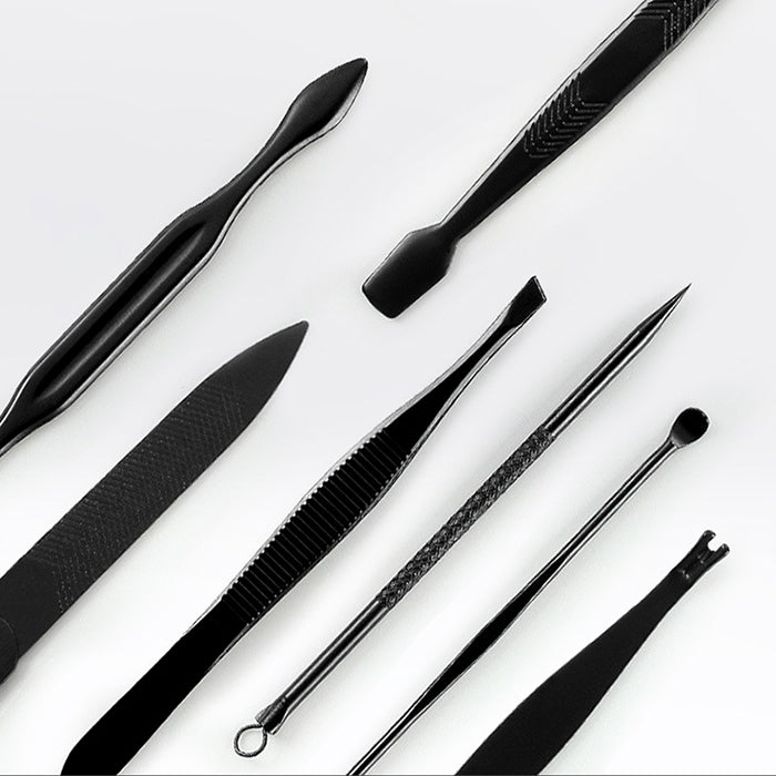 12 in 1 Advanced Stainless Nail Care Clipper Pedicure Manicure Kits with Leather Case