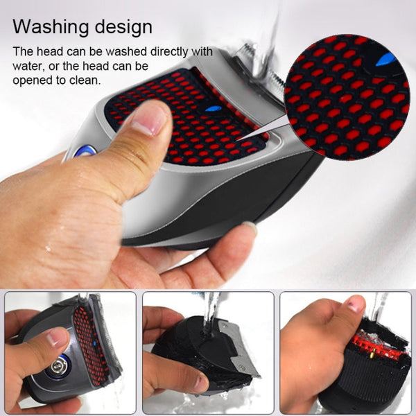 HJ-2018 Men Electric Shaver Fader Self-help Hair Clipper with Wai Cloth + Sponge, Standard Version, CN Plug, with Wai Cloth + Sponge