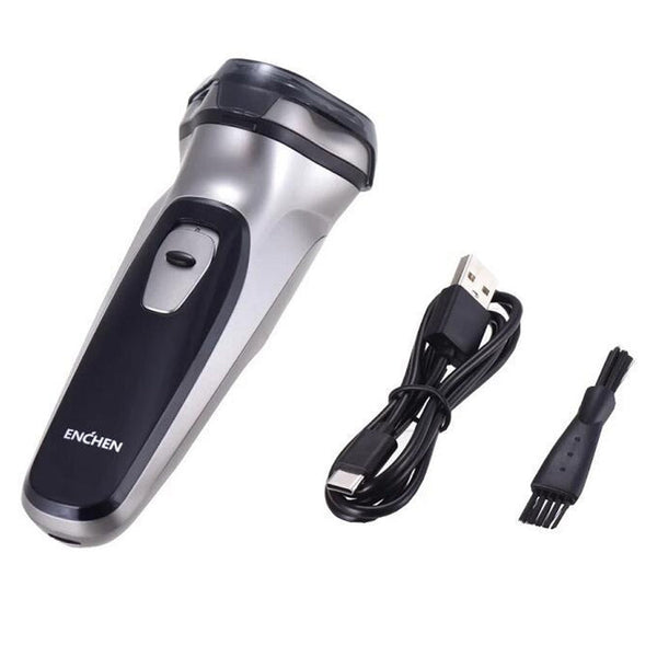 Original Xiaomi ENCHEN Water Proof Triple Rotary Double Ring Blade Shaving Head Electric Rechargeable Shaver For Men