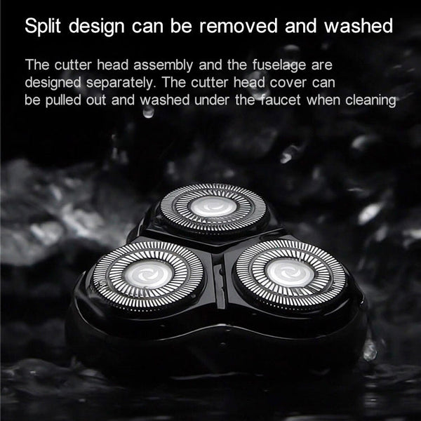 Original Xiaomi ENCHEN Water Proof Triple Rotary Double Ring Blade Shaving Head Electric Rechargeable Shaver For Men
