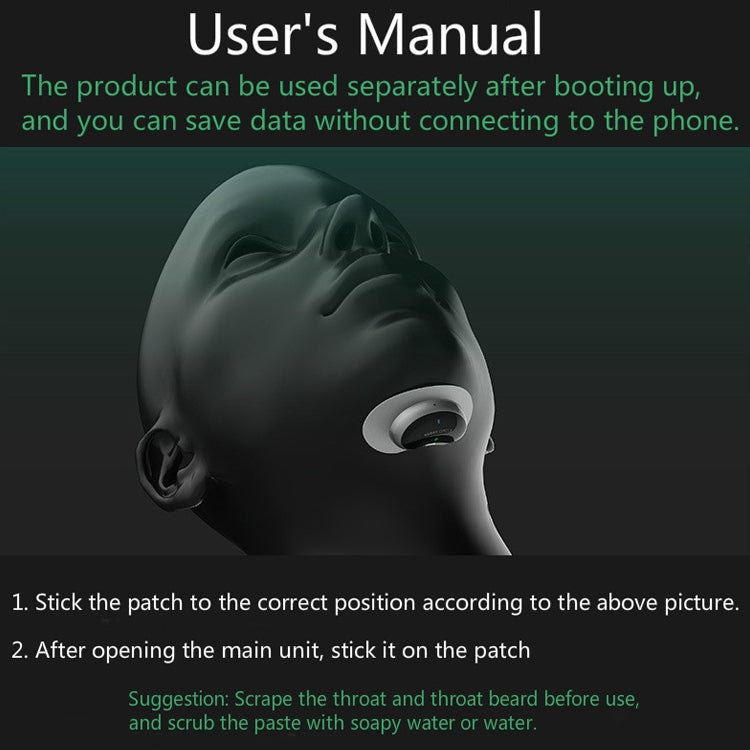 Adult Home Smart Throat Anti-snoring Device Sleep Stickers, YA4200