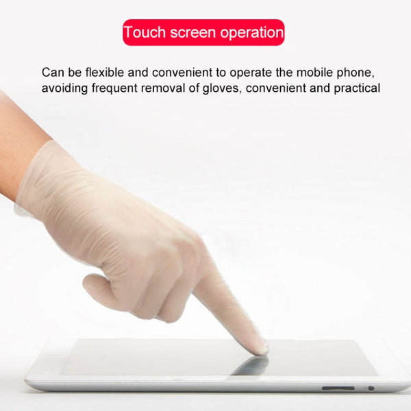 100 PCS Disposable PVC Examination Gloves Household Transparent Touchable Protective Gloves, Size: L, 100 PCS L