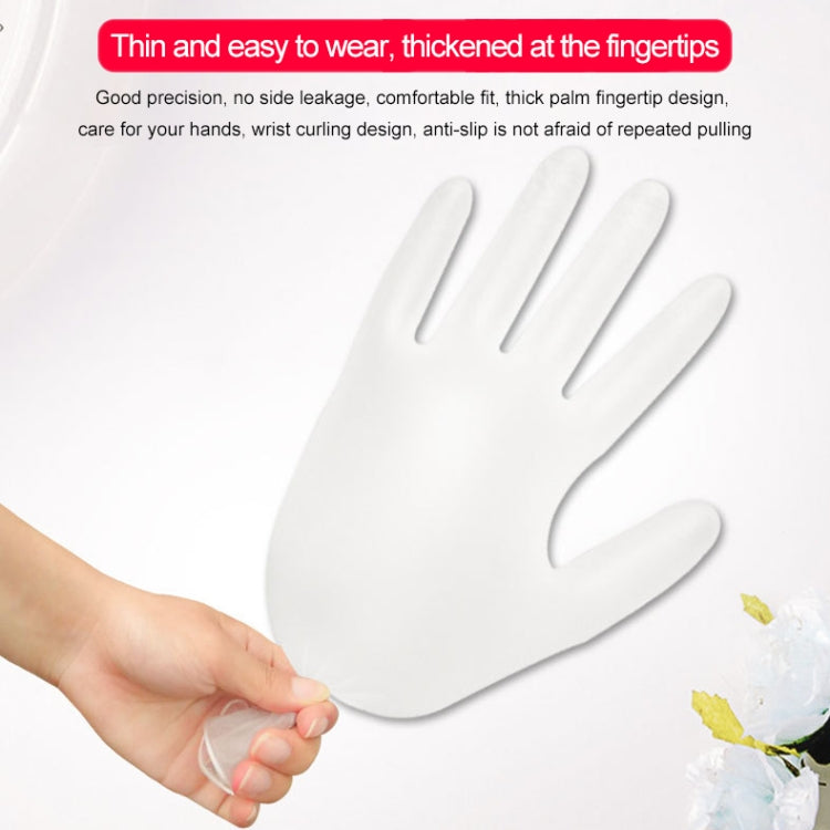 100 PCS Disposable PVC Examination Gloves Household Transparent Touchable Protective Gloves, Size: L, 100 PCS L