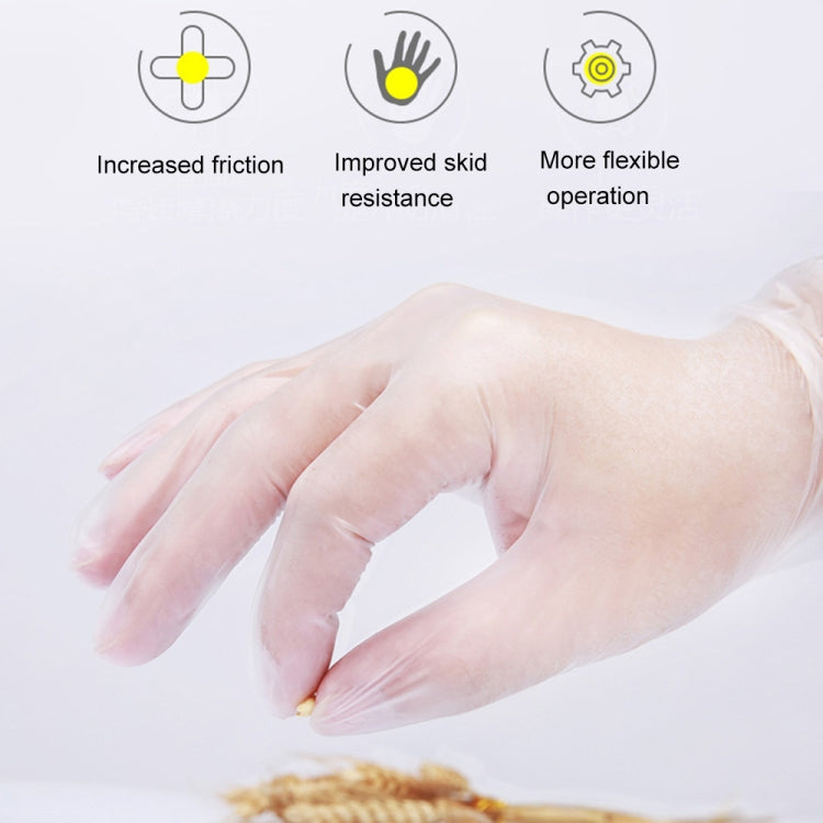 100 PCS Disposable PVC Examination Gloves Household Transparent Touchable Protective Gloves, Size: L, 100 PCS L