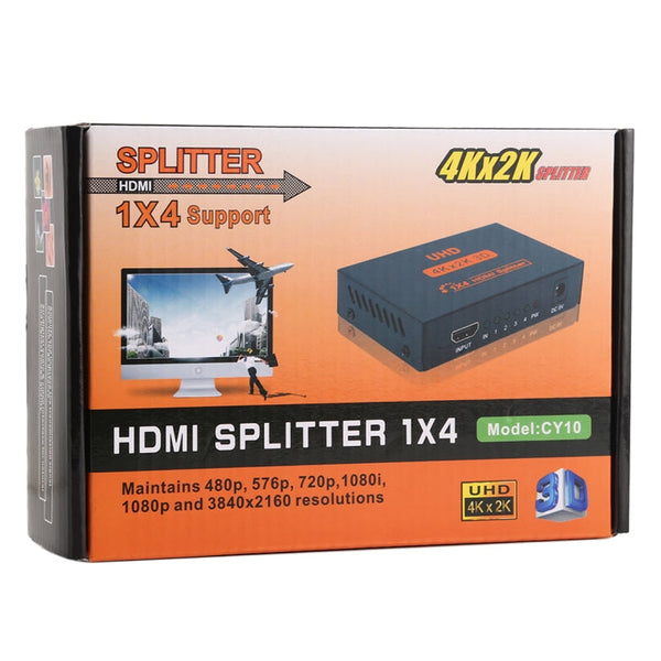 CY10 UHD 4K x 2K 3D 1 x 4 HDMI Splitter