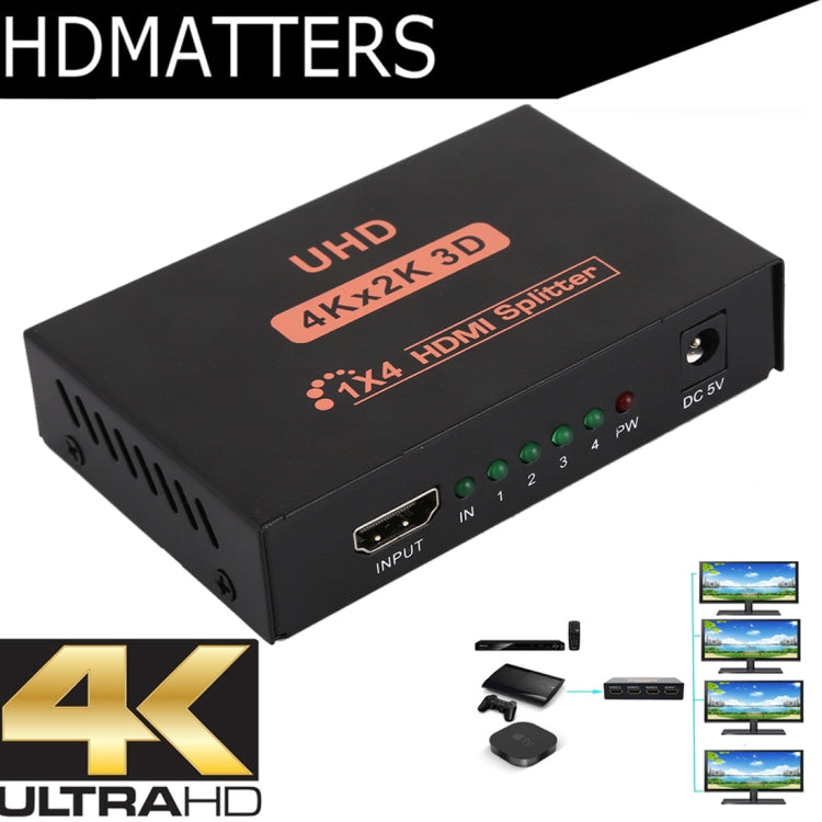 CY10 UHD 4K x 2K 3D 1 x 4 HDMI Splitter