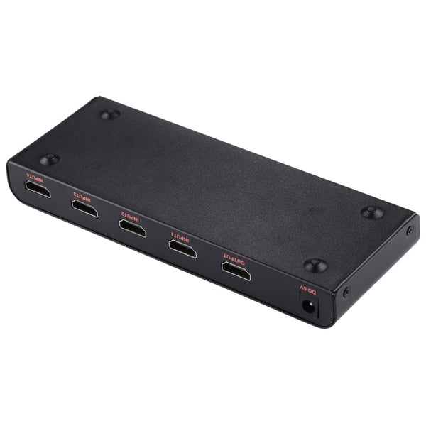 4X1 4K/60Hz HDMI 2.0 Switch with Remote Control, EU Plug, 4X1
