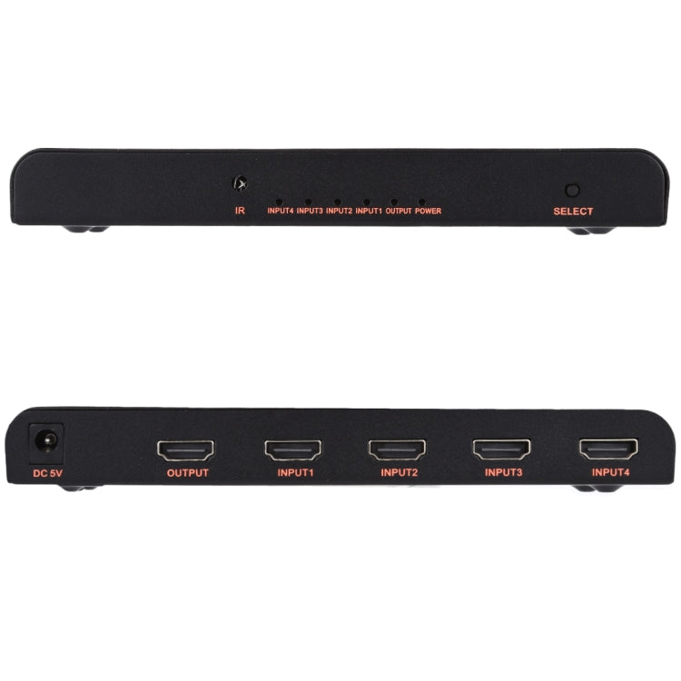 4X1 4K/60Hz HDMI 2.0 Switch with Remote Control, EU Plug, 4X1