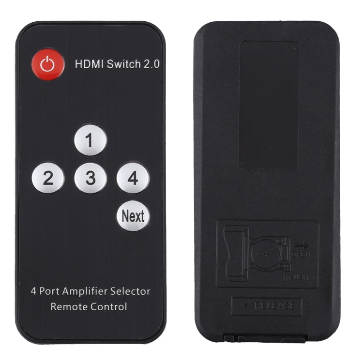 4X1 4K/60Hz HDMI 2.0 Switch with Remote Control, EU Plug, 4X1