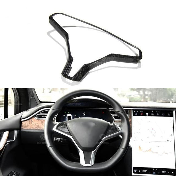 Tesla Model X Carbon Fibre Replacement Steering Wheel Trim (2014 - UP)