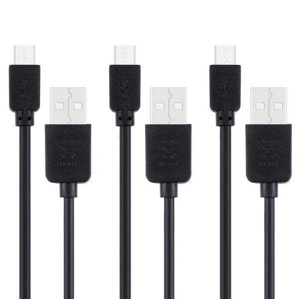 3 PCS HAWEEL 1m High Speed Micro USB to USB Data Sync Charging Cable Kits For Galaxy, Huawei, Xiaomi, LG, HTC and other Smart Phones