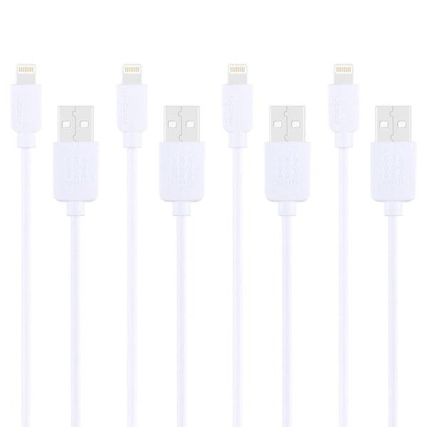 4 PCS HAWEEL 1m High Speed 8 pin to USB Sync and Charging Cable Kit for iPhone, iPad, 4pcs