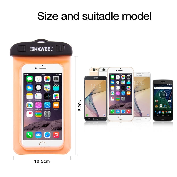 HAWEEL Transparent Universal Waterproof Bag with Lanyard for iPhone, Galaxy, Huawei, Xiaomi, LG, HTC and Other Smart Phones