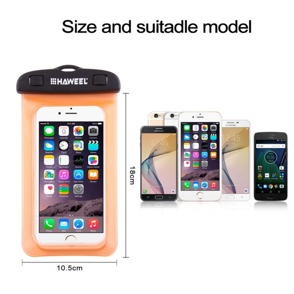 HAWEEL Transparent Universal Waterproof Bag with Lanyard for iPhone, Galaxy, Huawei, Xiaomi, LG, HTC and Other Smart Phones