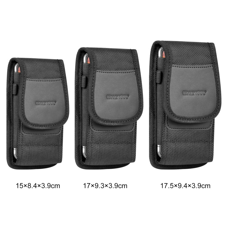 HAWEEL 6.1-6.8 inch Nylon Cloth Phone Belt Clip Carrying Pouch with Card Slot