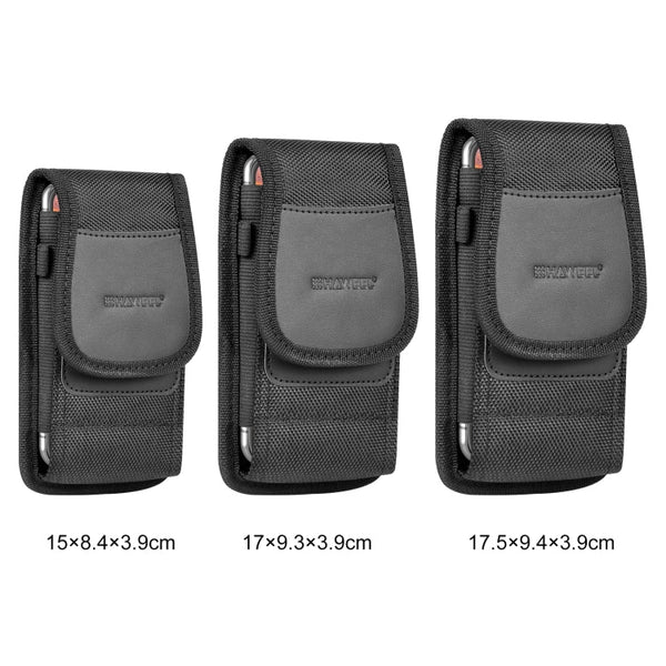 HAWEEL 6.1-6.8 inch Nylon Cloth Phone Belt Clip Carrying Pouch with Card Slot