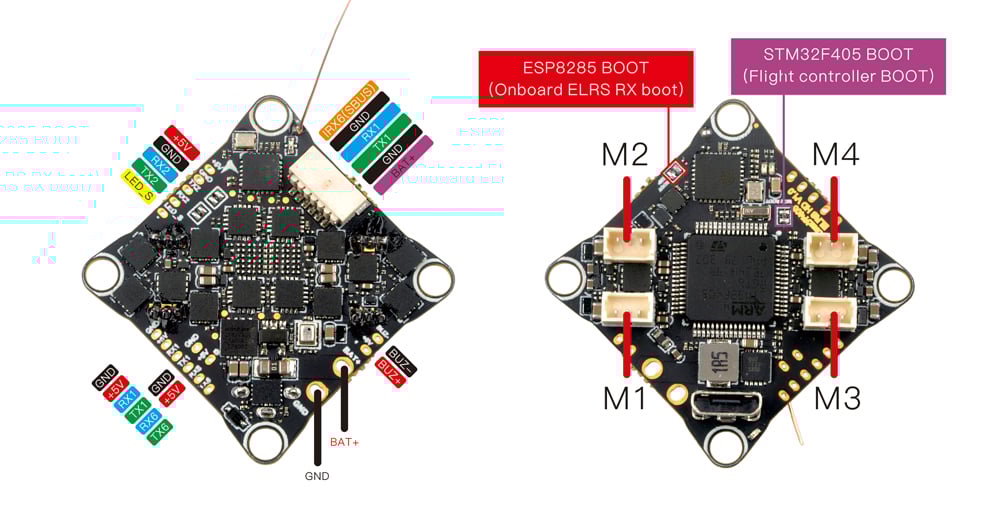 Happymodel CrazyF405HD ELRS AIO 12A Flight Controller