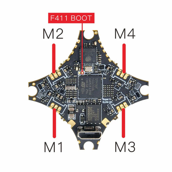 Happymodel SuperX HD ELRS AIO Flight Controller (1-2S 12A)