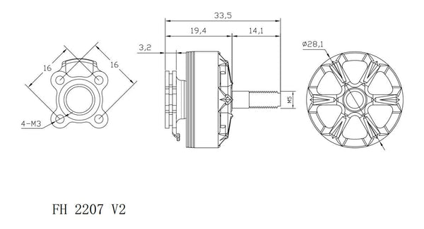 Xnova Freestyle Hard Line V2 2207 Brushless Motor (4 Pack)