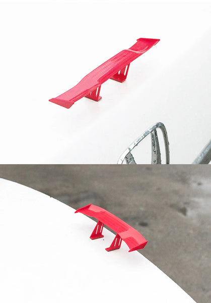 GT Style Carbon Look Car Rear Spoiler Mini Wing Small Model Decoration Auto Accessories Car styling Black Blue Red White Grey