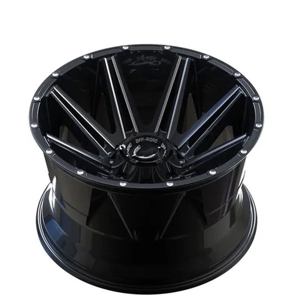 BOLUN x4 New Design concave off-road alloy wheels rims 20x12 / 5x150 / 6x139.7 for 4x4 USA Spec Matte Black