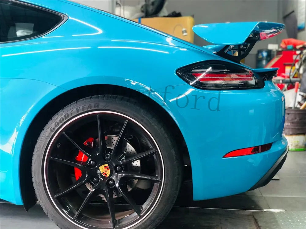 Carbon Fiber & FPR Car Rear Wing Trunk Lip Spoilers For Porsche Cayman 981 718 987 Boxster GT4 2013 2014 2015 2016 2017 2018+