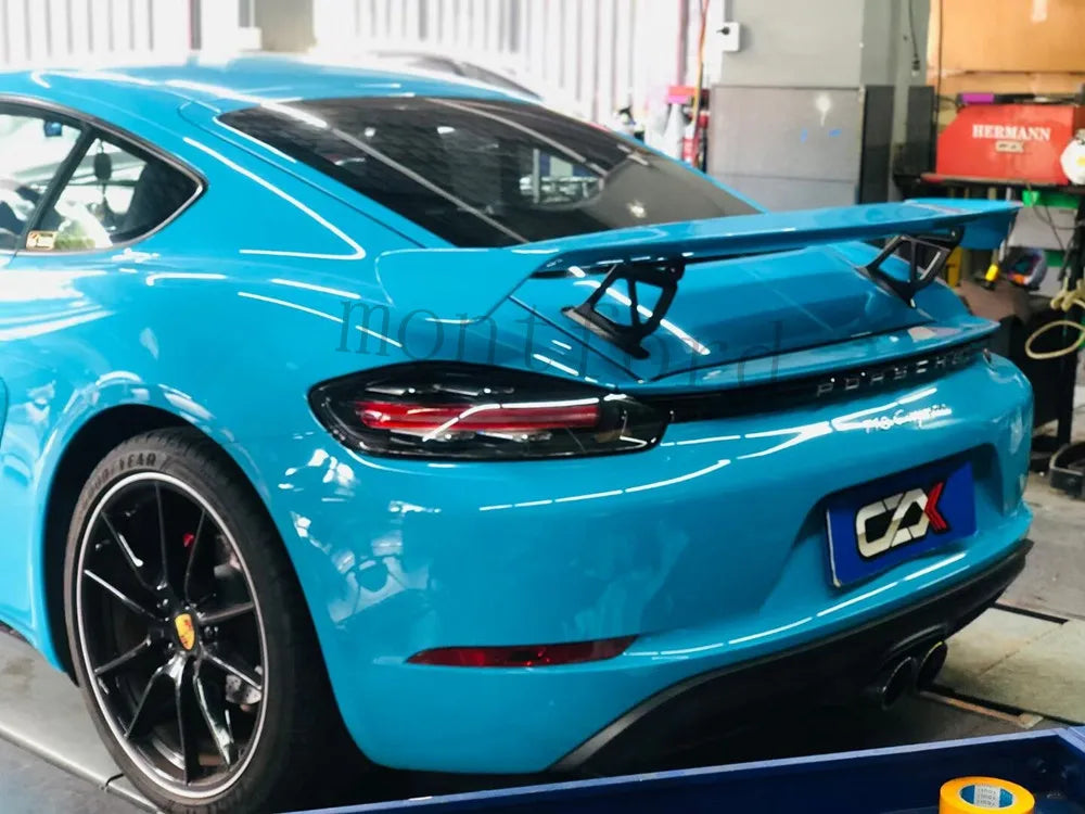 Carbon Fiber & FPR Car Rear Wing Trunk Lip Spoilers For Porsche Cayman 981 718 987 Boxster GT4 2013 2014 2015 2016 2017 2018+