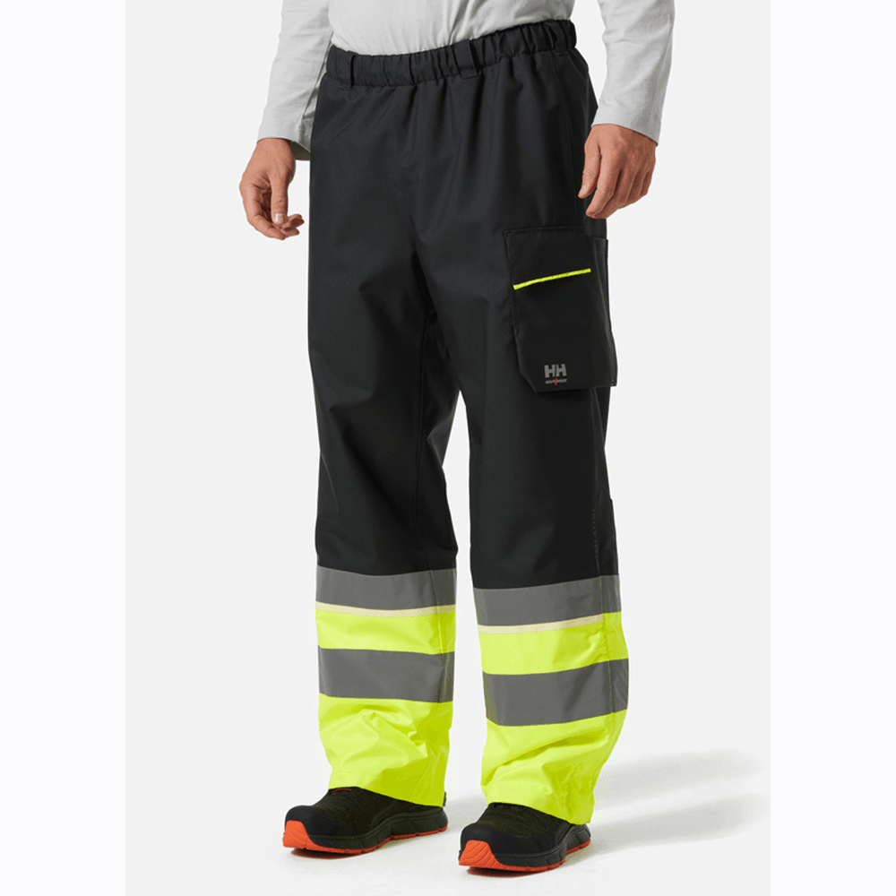 Helly Hansen 71186 Hi-Vis UC-ME Waterproof Over Shell Pants Trousers, Class 1