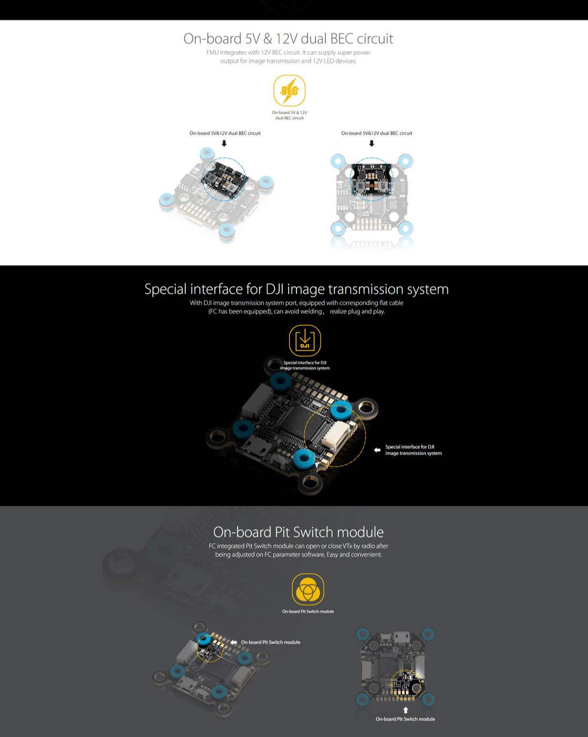 Hobbywing XRotor Combo Stack (F7 FC + 60A BLHeli_32 ESC)