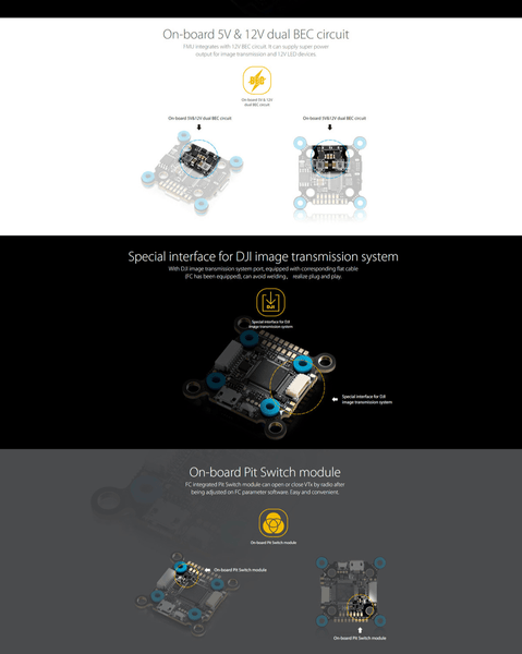 Hobbywing XRotor Combo Stack (F7 FC + 60A BLHeli_32 ESC)