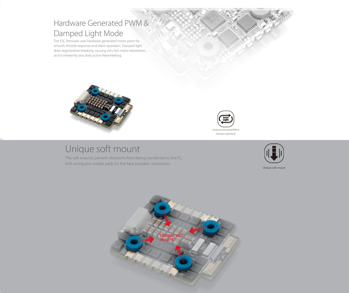 Hobbywing XRotor Combo Stack (F7 FC + 60A BLHeli_32 ESC)