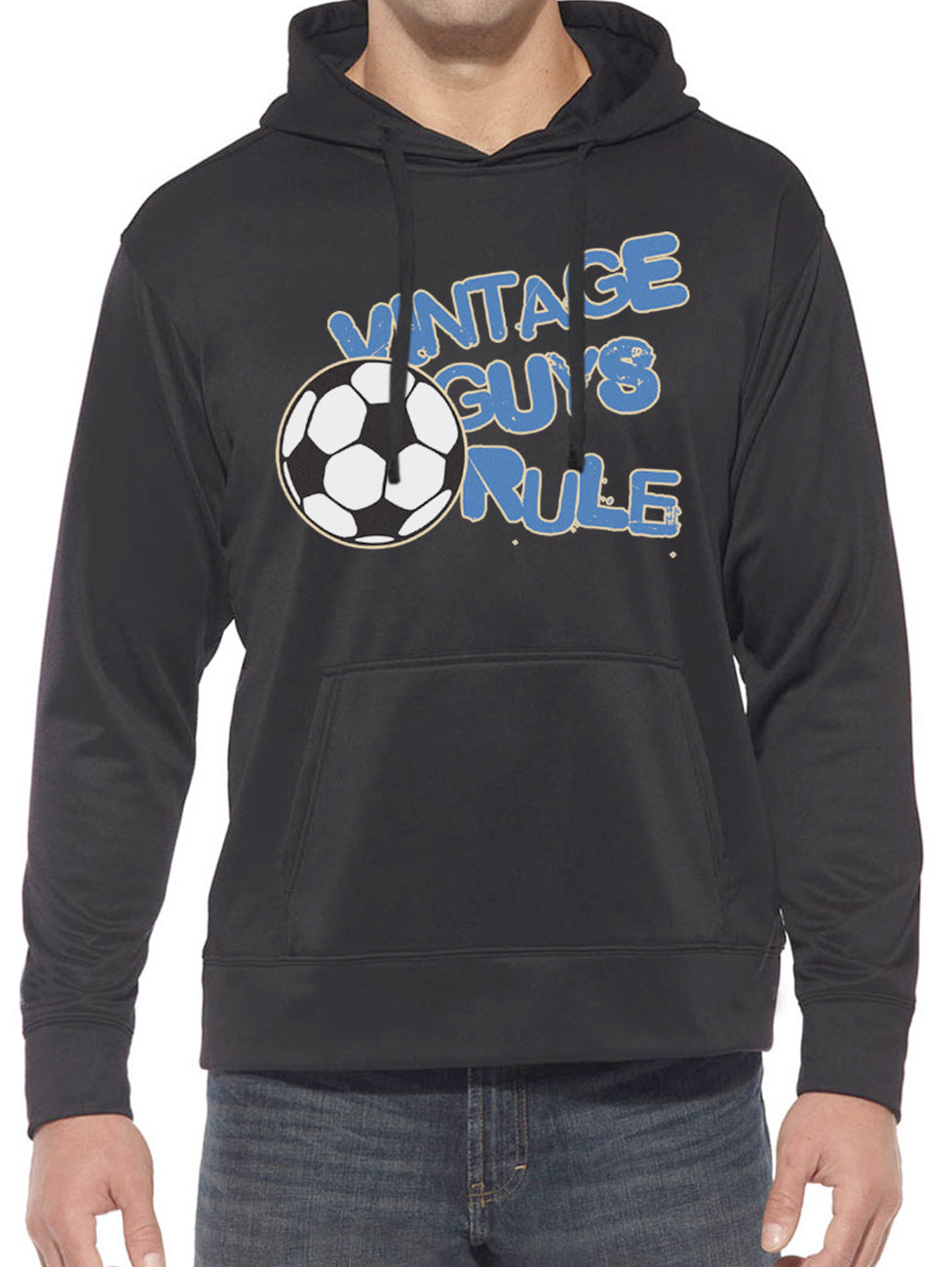 Vintage Guys Rule Football Hoodie
