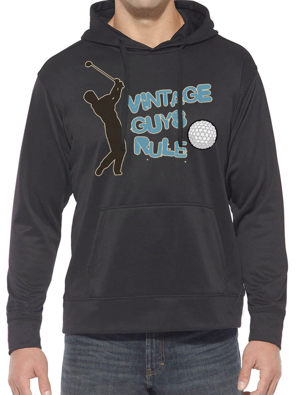 Vintage Guys Rule Golf Hoodie
