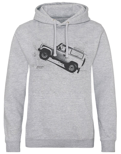 Defender Map Print Hoodie