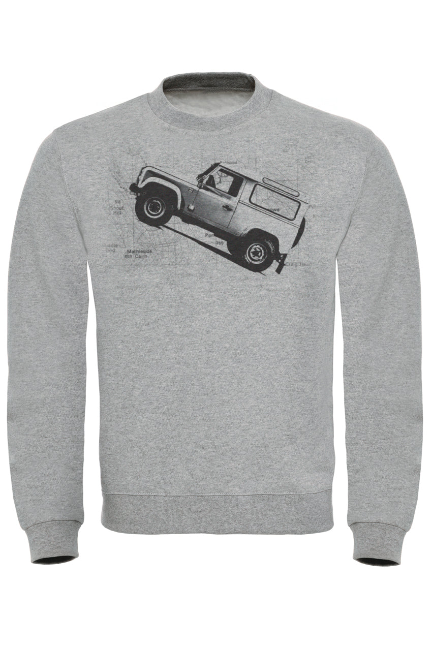 Defender Map Print Sweatshirt