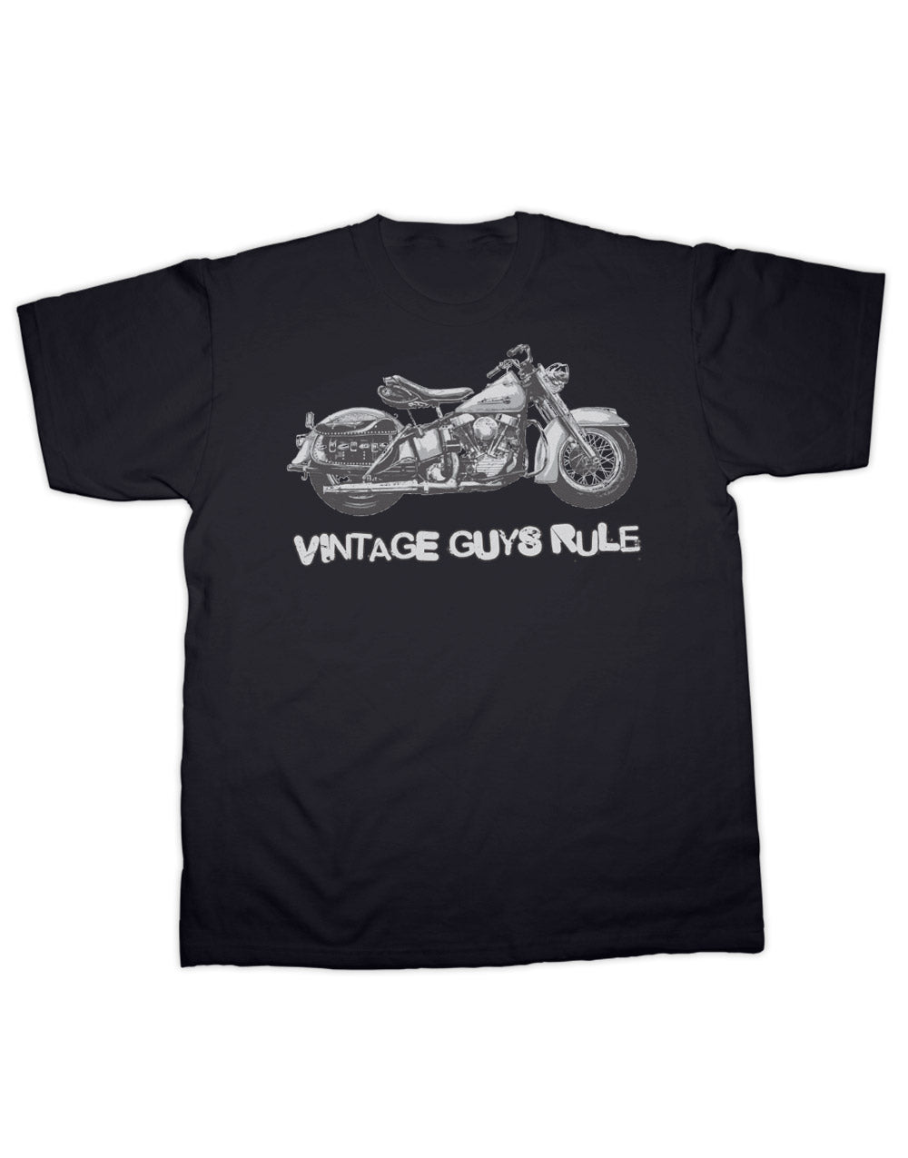 Vintage Guys Rule Biker T Shirt