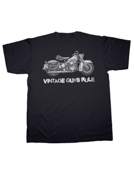 Vintage Guys Rule Biker T Shirt