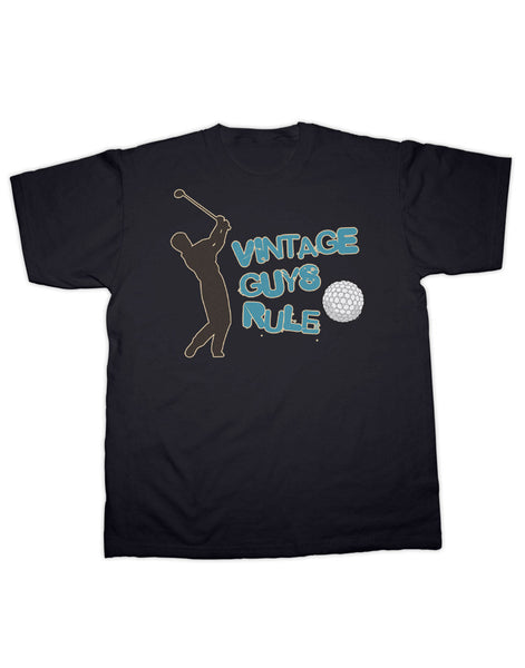 Vintage Guys Rule Golf T Shirt