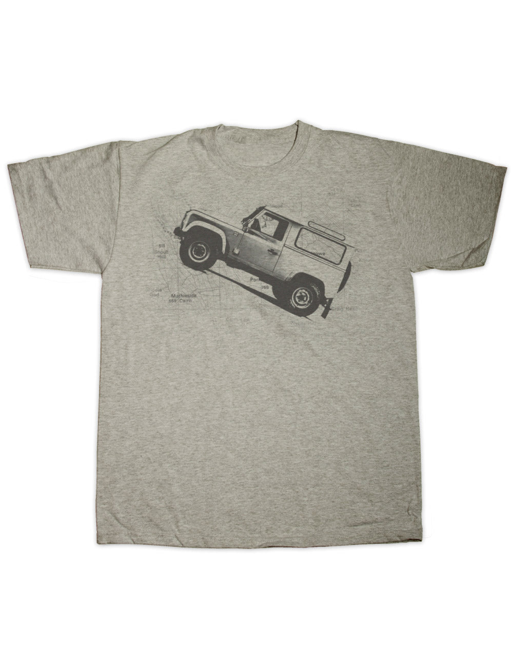 Defender Map Print T Shirt