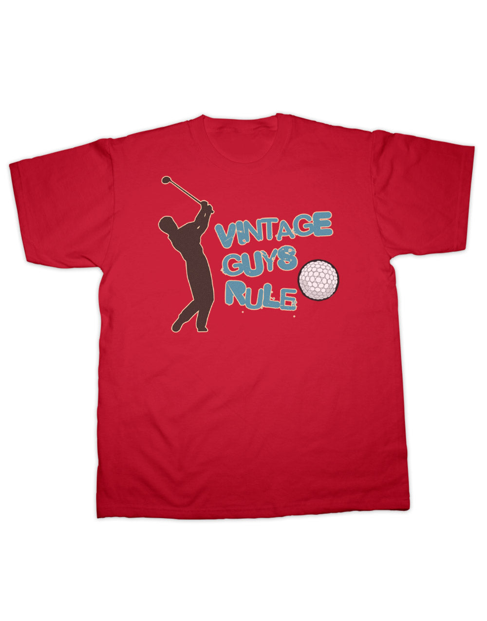 Vintage Guys Rule Golf T Shirt
