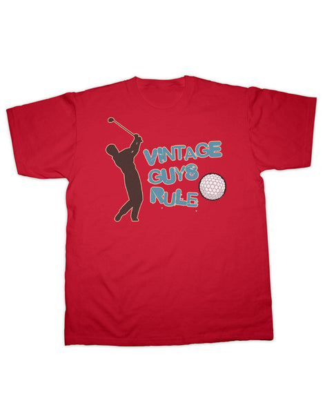 Vintage Guys Rule Golf T Shirt