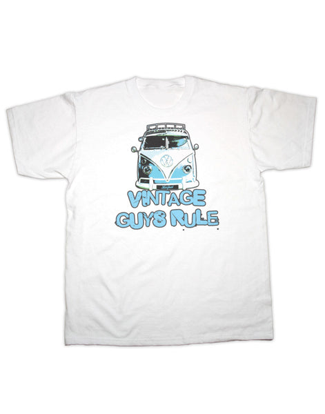 Vintage Guys Rule Camper T Shirt