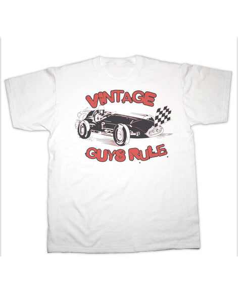 Vintage Guys Rule Racer T Shirt