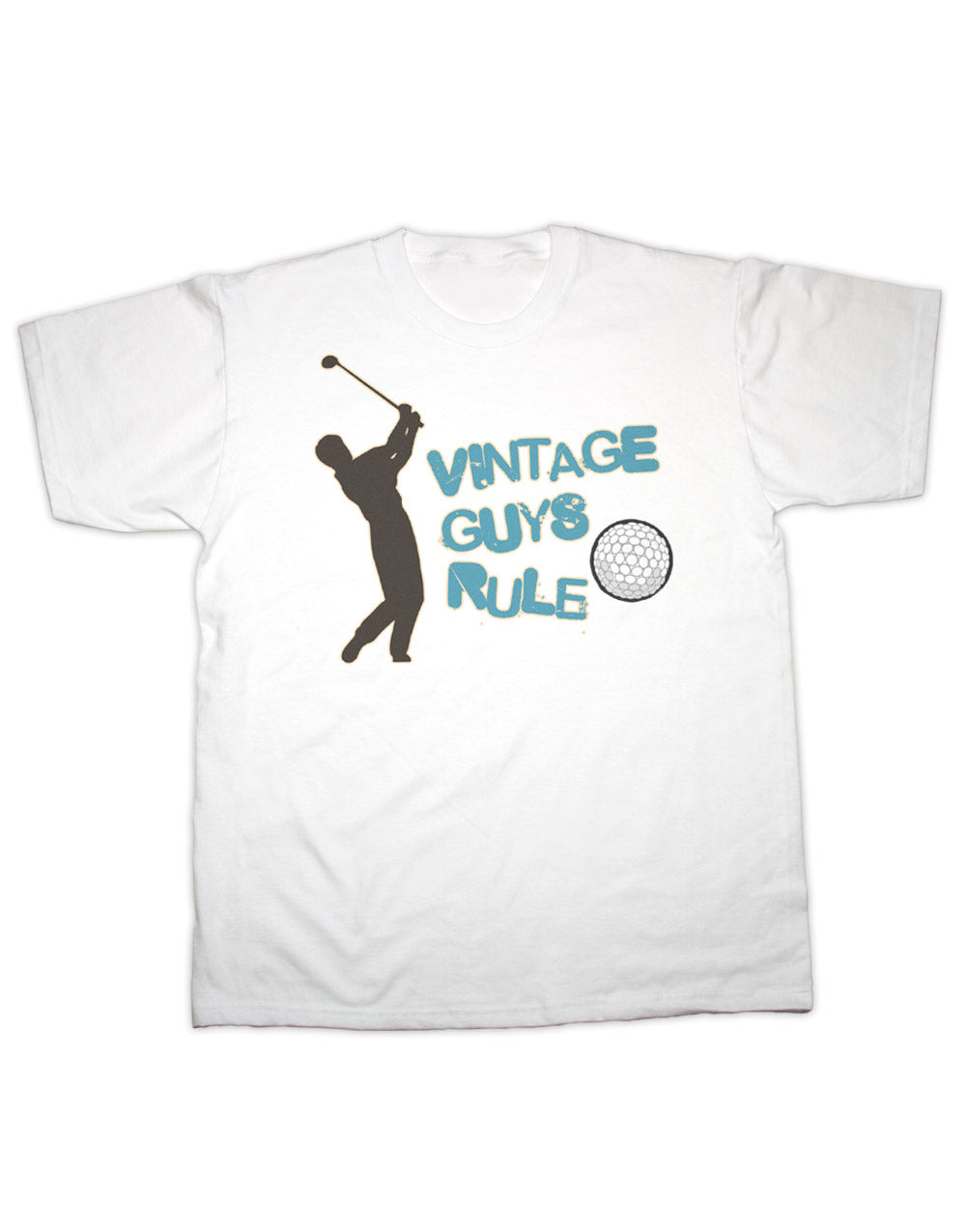 Vintage Guys Rule Golf T Shirt