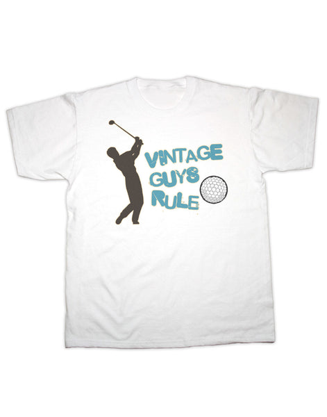 Vintage Guys Rule Golf T Shirt