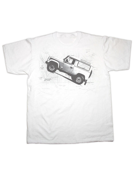 Defender Map Print T Shirt