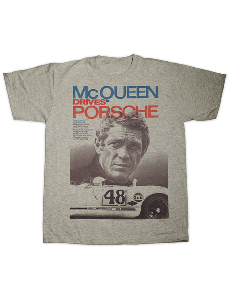 McQueen Drives Porsche T Shirt