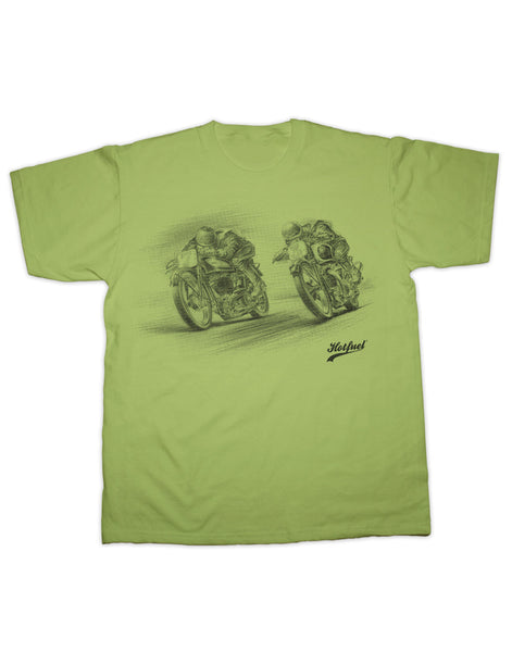 Norton v Triumph Race Print T Shirt