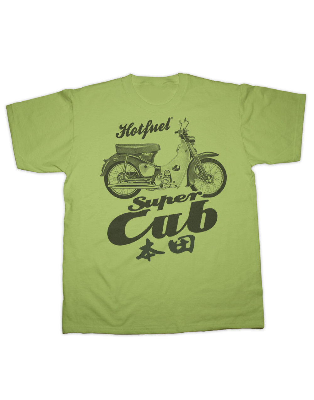 Super Cub Bike Print T Shirt
